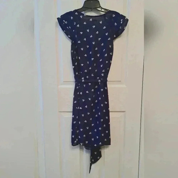 ❤️ Smart Set Dress Flutter Sleeve Purple White Floral Women's Size  XS - Picture 11 of 12